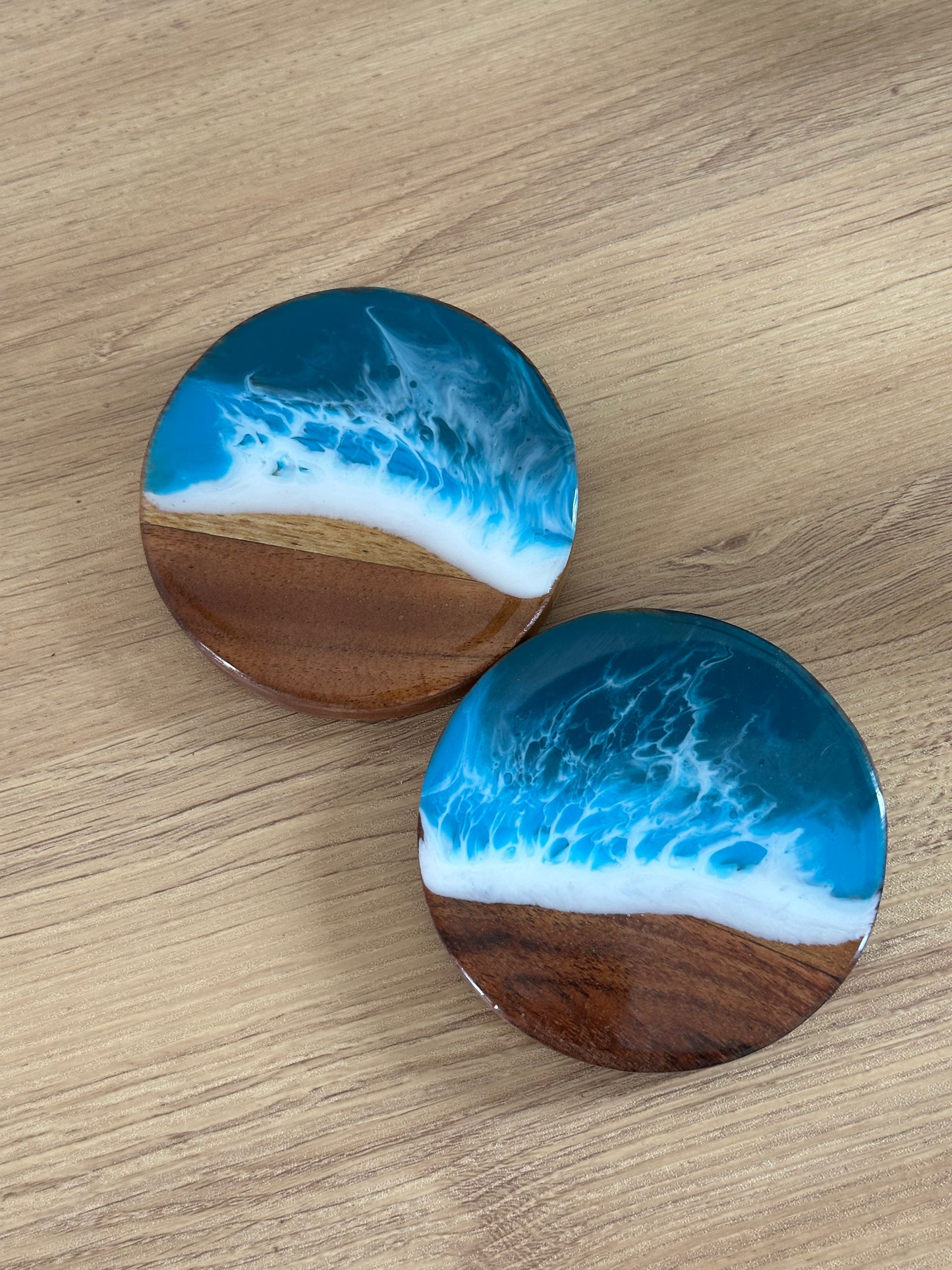 Acacia Ocean Coasters - Aqua Blue