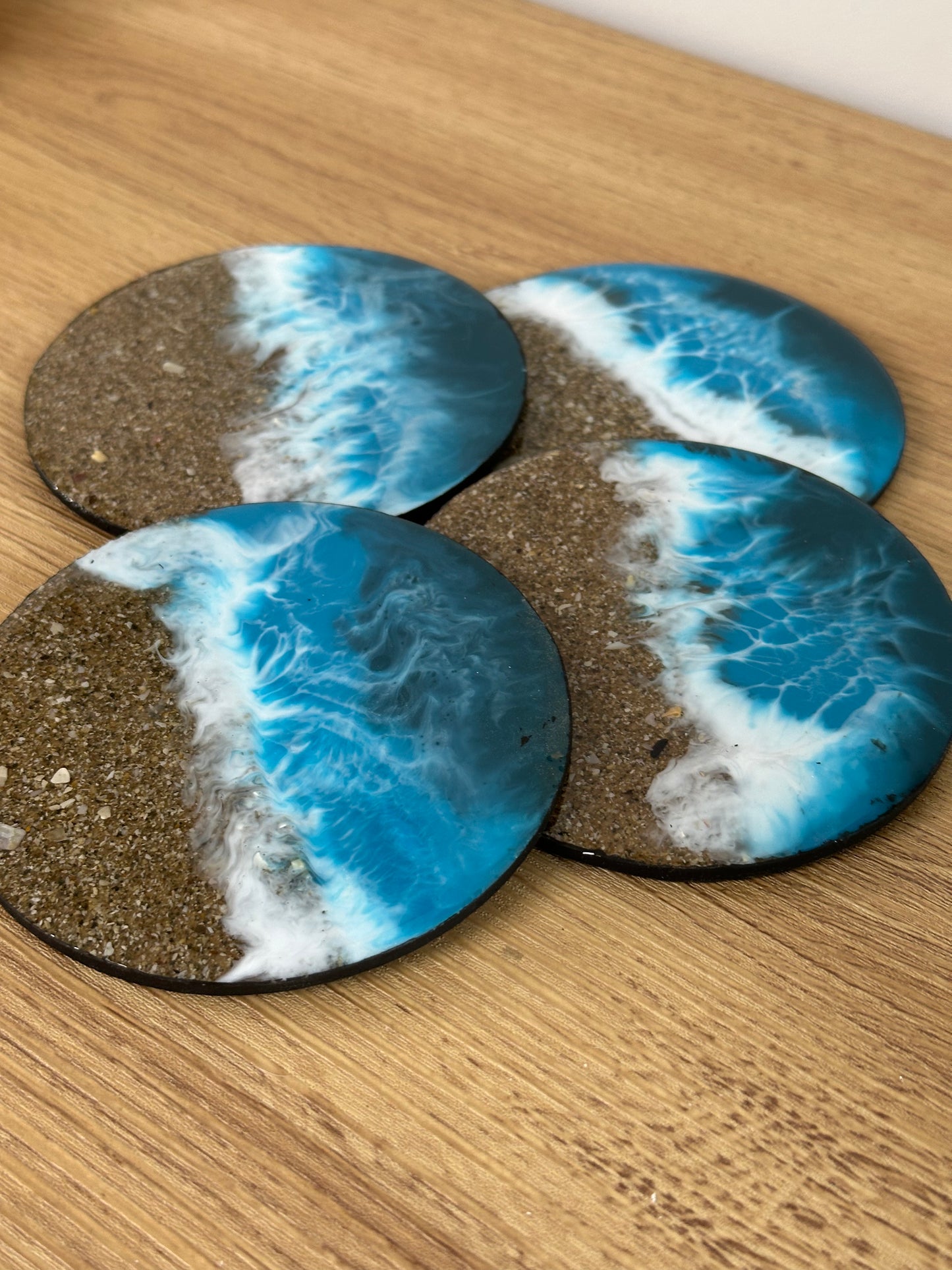 Sand and Resin art coasters