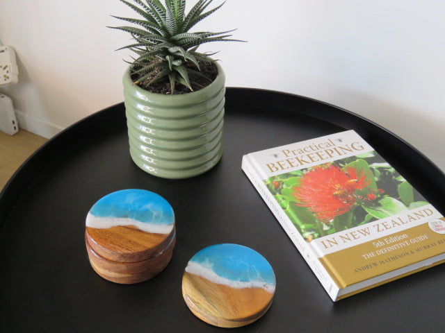 Acacia coasters - Tropical sea