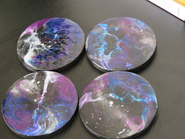 Galaxy coasters - Purple