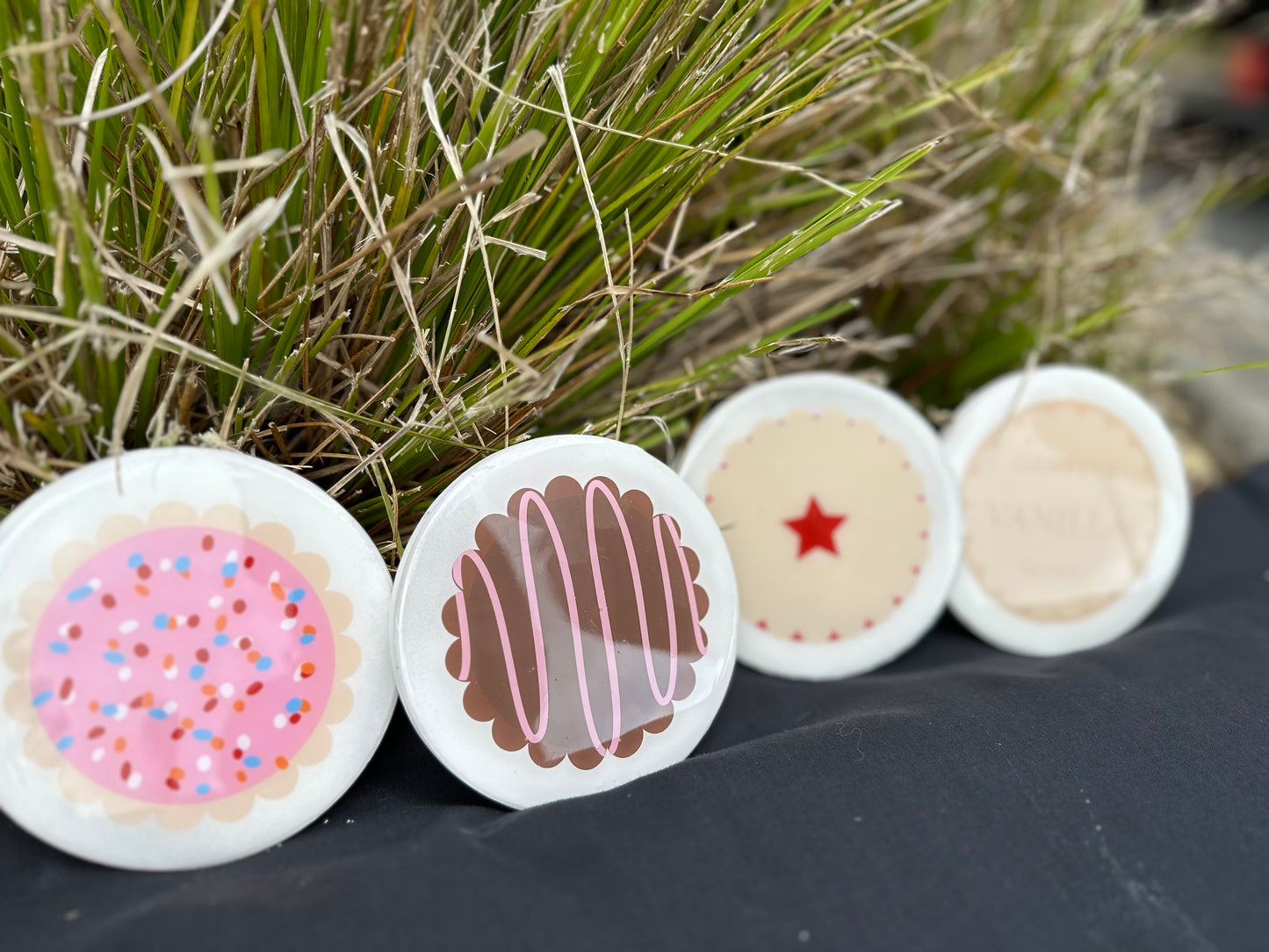 Kiwi biscuit coasters