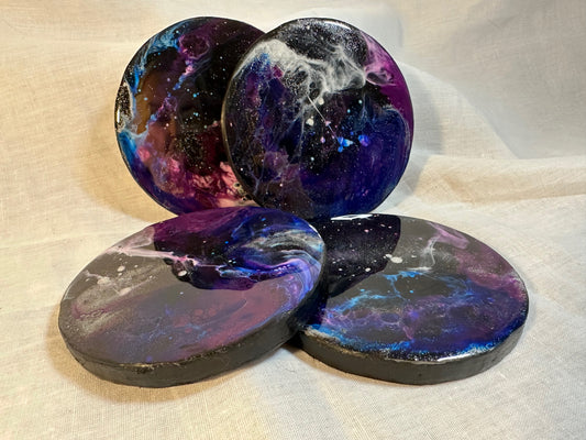 Galaxy coasters - Purple