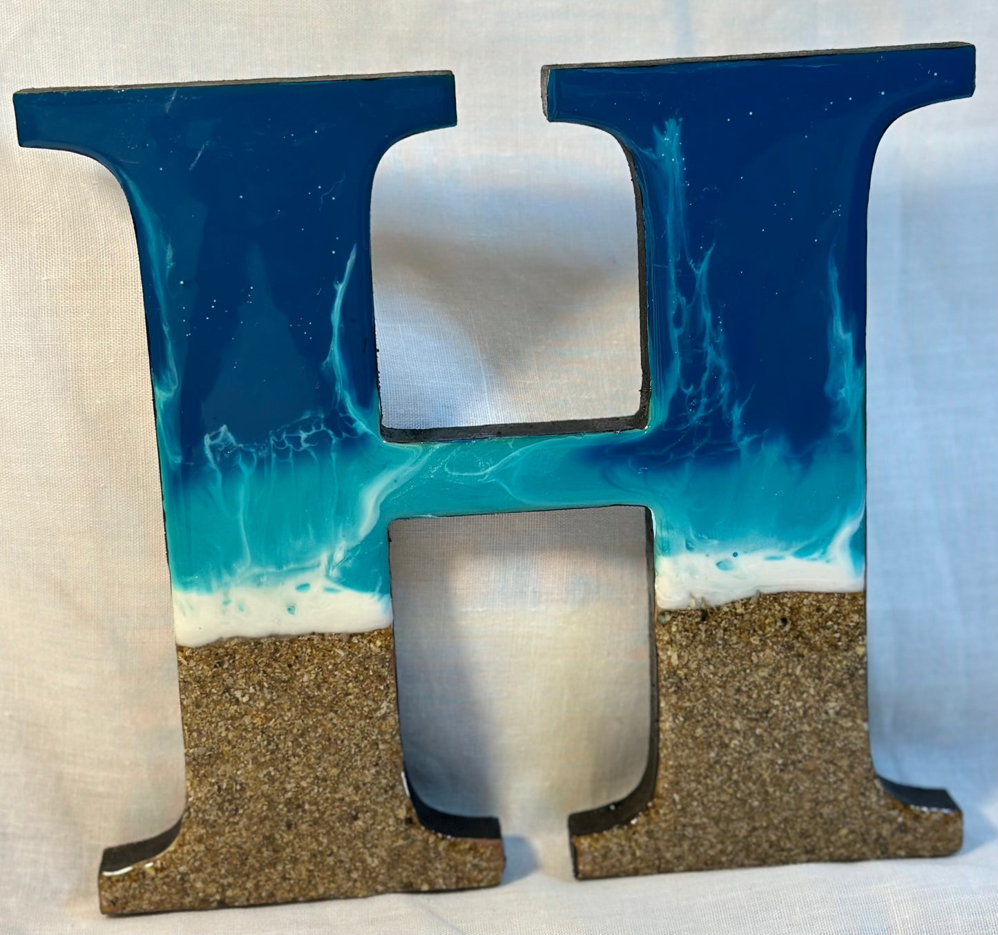 Resin art letters - WHARE