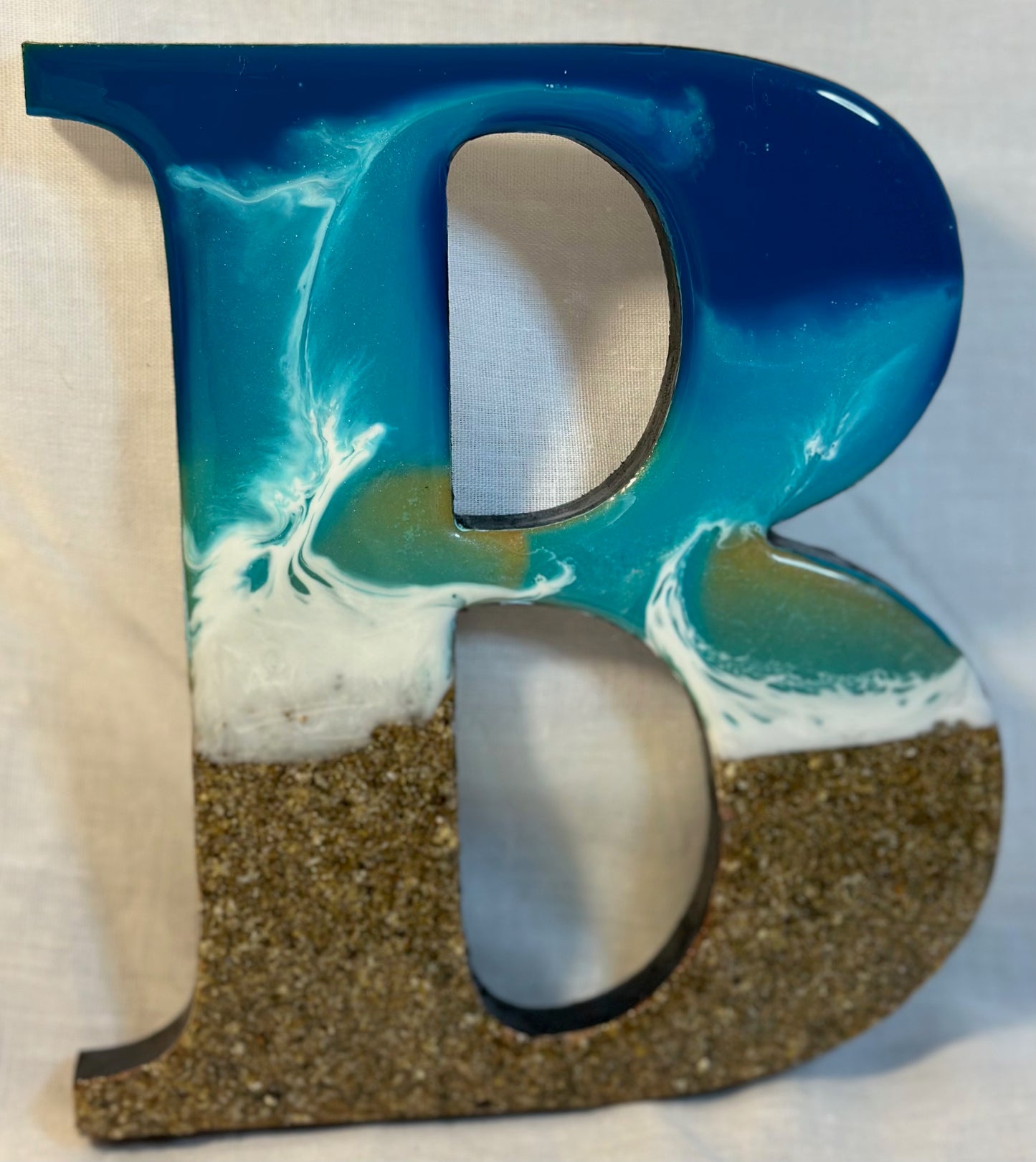 Resin art lettering - BACH