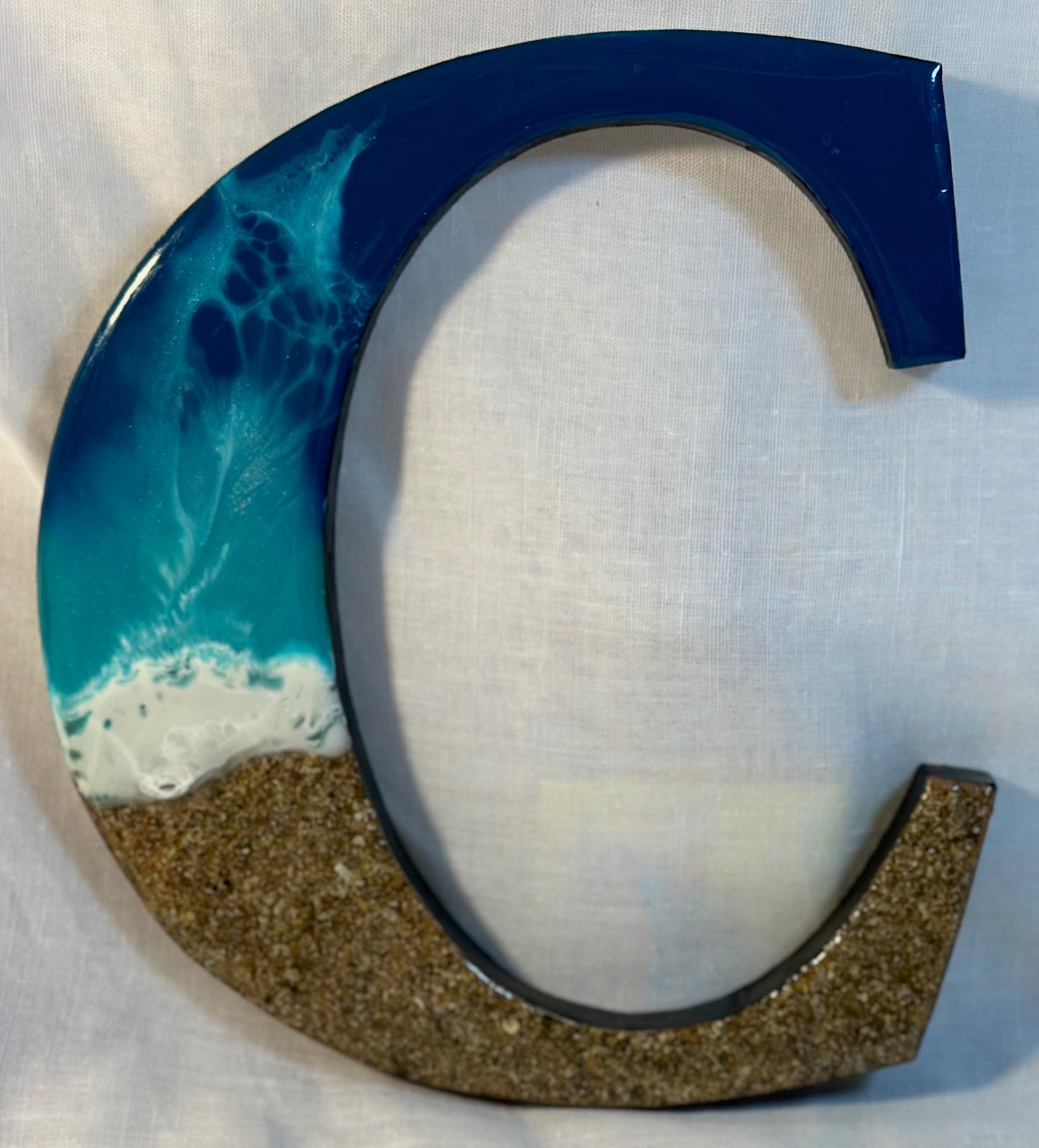 Resin art lettering - BACH