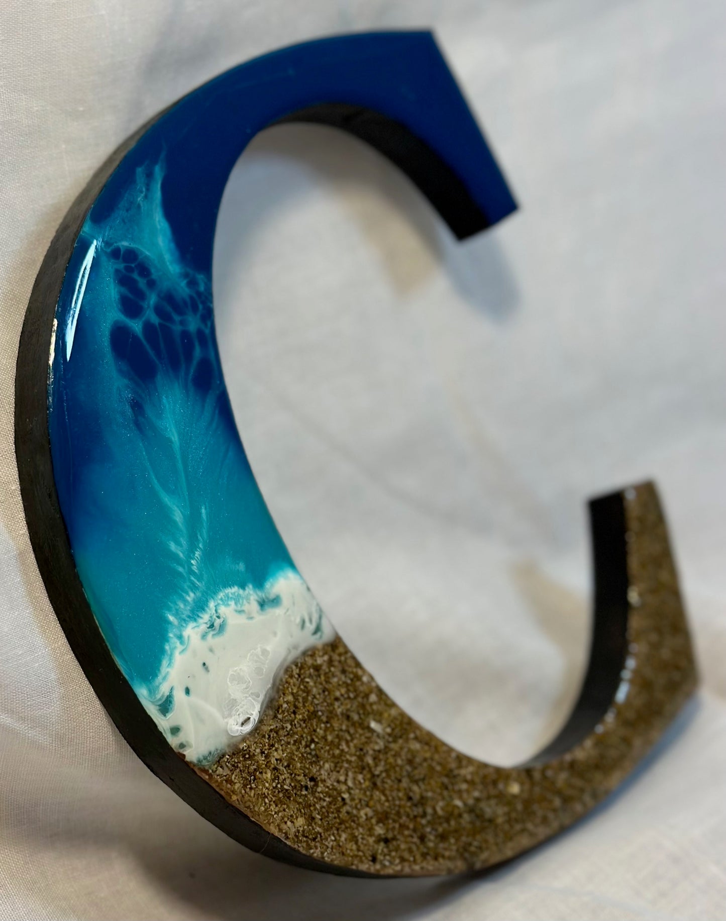 Resin art lettering - BACH